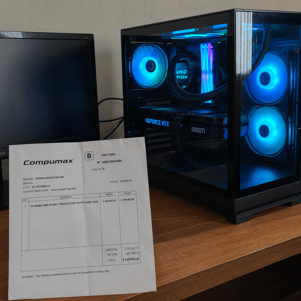 Factura legal del premio comprado por el Club del Concurso